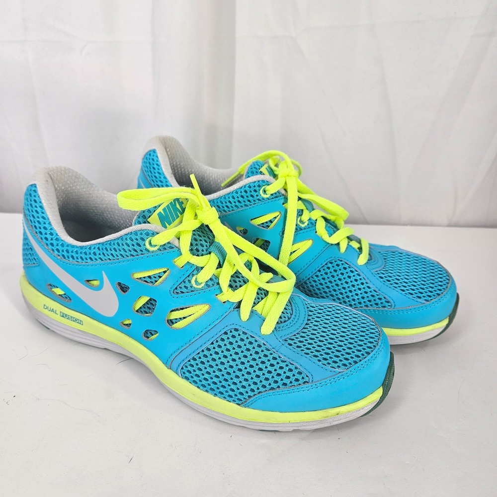 Nike Dual‎ Fusion Run 2 Blue Hero Volt 599560-403 Womens Running Shoes Size 7.5